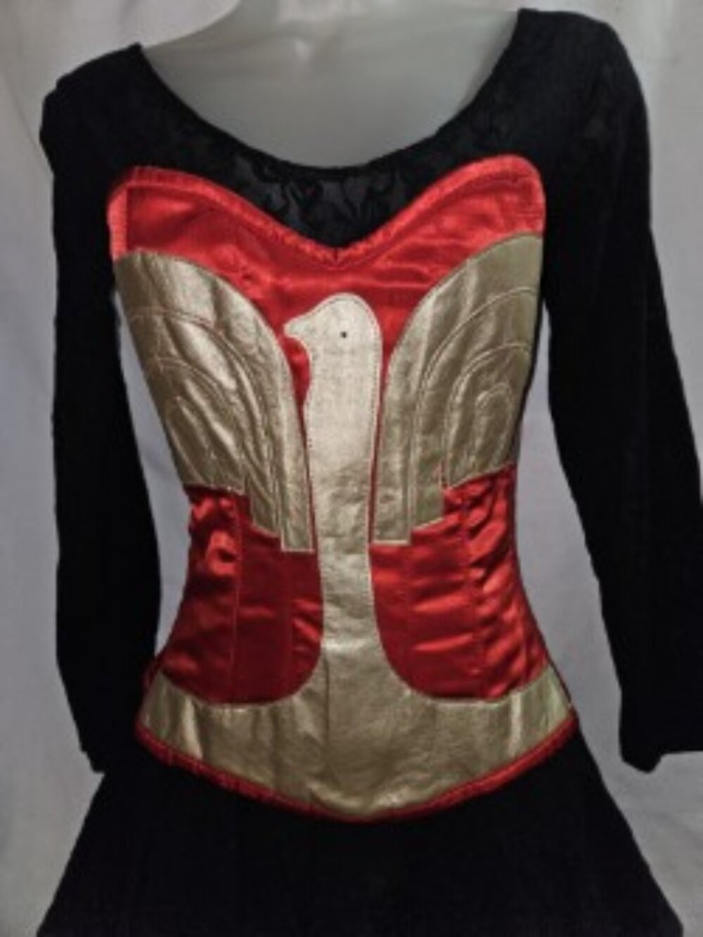 NWT Small/24" handmade Wonder Woman Corset Costume Top ight lacing steel boned